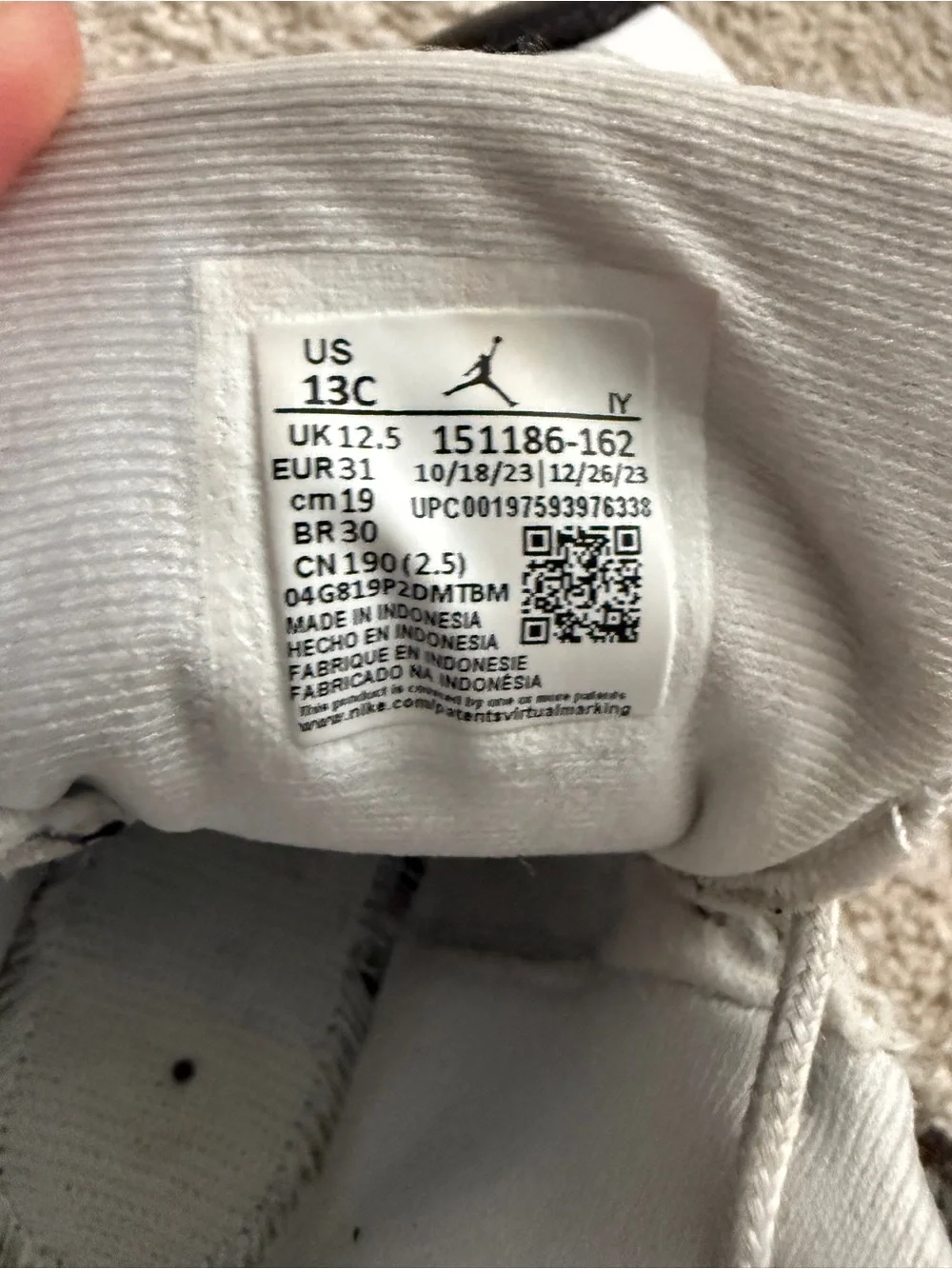 Jordan Retro 12 White and Black High-Top Basketball 13 Sneakers with Red Accents